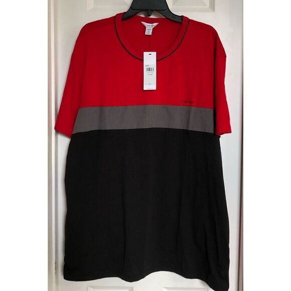 CALVIN KLEIN - M Sz 2XL - NWT Combo Tee in Red, Black & Grey. Very Small Callout - Picture 2 of 12